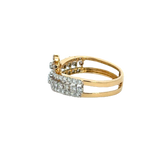 18k Yellow Gold and Diamond Fancy Ring in size 5 and total gold weight of 2.87g